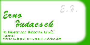 erno hudacsek business card